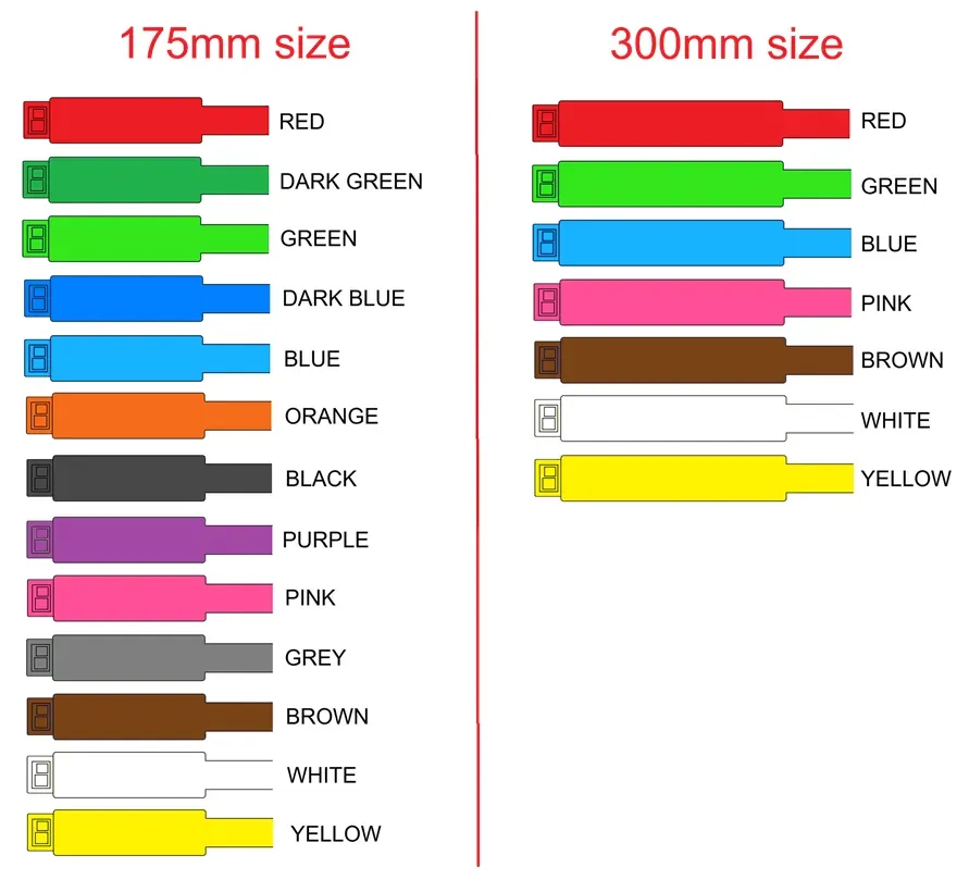 Full Range of Inspection Tag Colours